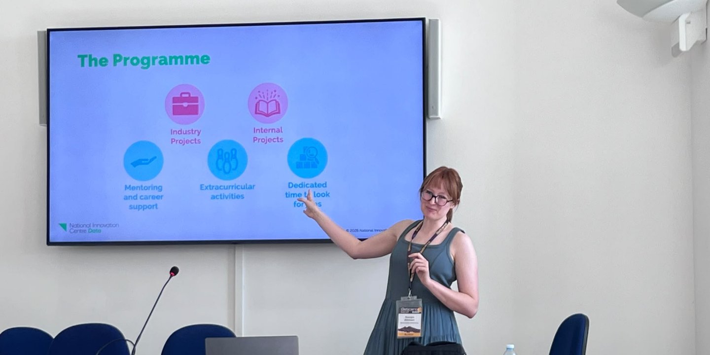 Dr Georgia Atkinson leading a workshop