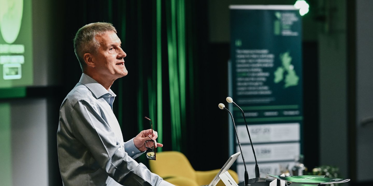 Image of Professor Paul Watson presenting at the Impact, Legacy and Future event