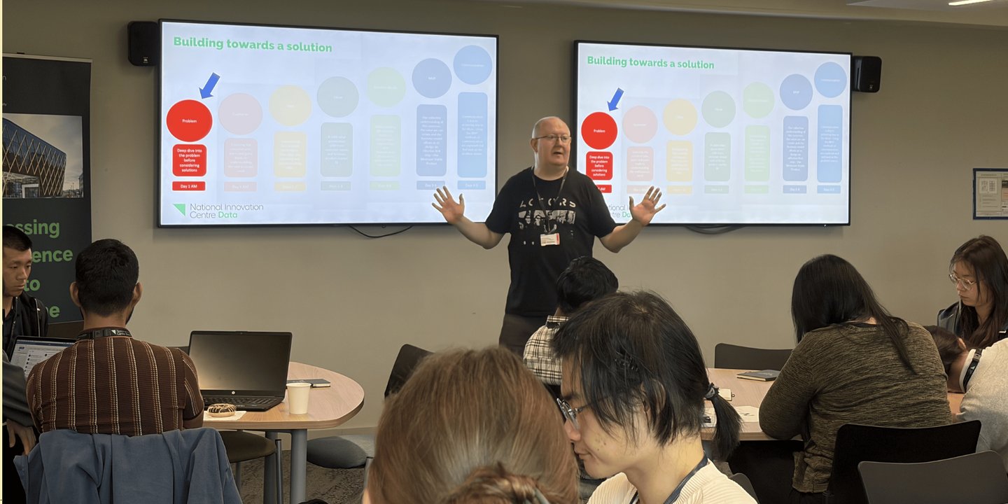 Dr Paul Goodman presenting at the Bootcamp