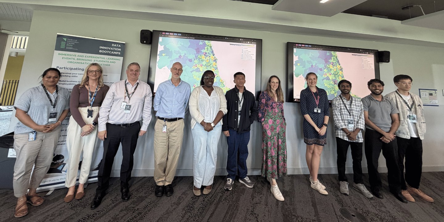 Students presenting for one of the businesses