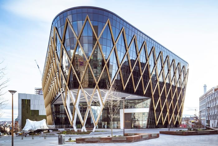 Exterior of The Catalyst building, home to the National Innovation Centre for Data